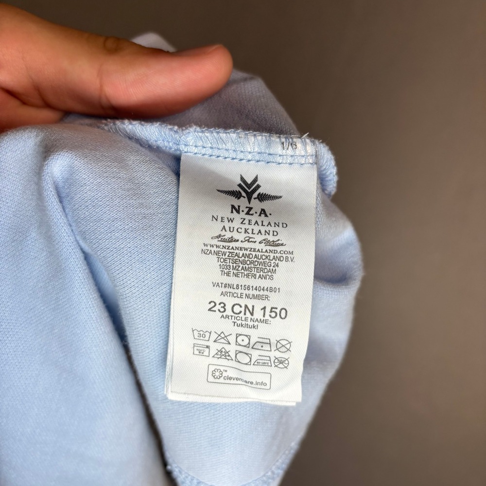 N.Z.A. New Zealand Auckland Tukituki Men's 3XL Light Blue Cotton Polo - Picture 14 of 16